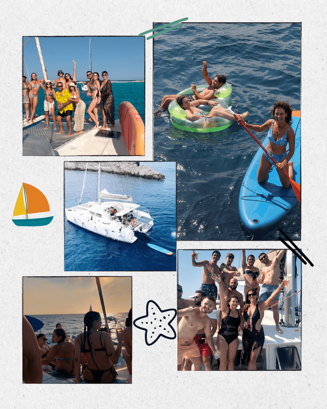 Momentos a bordo del catamarán Sol de Mayo